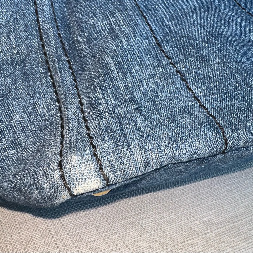 Prada Blue Denim Structured Canapa Tote - Picture 11 of 15
